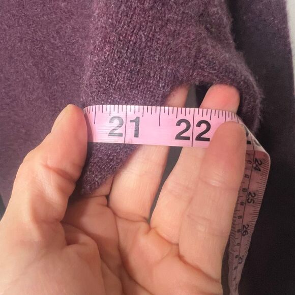 Nicole Miller Purple Cashmere Sweater Tunic Length Sz M - Picture 4 of 9